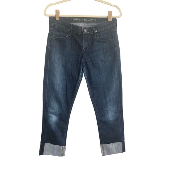 Citizens Of Humanity Denim - Citizens of Humanity Jeans Womens 26 Blue Dani Crop Straight Leg Cuffed #6327